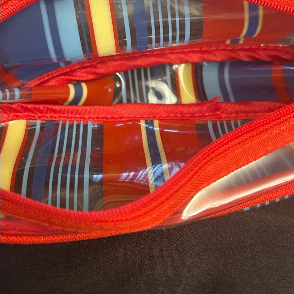 Lancome Makeup Bag Case Pouch Stripes Eiffel Tower